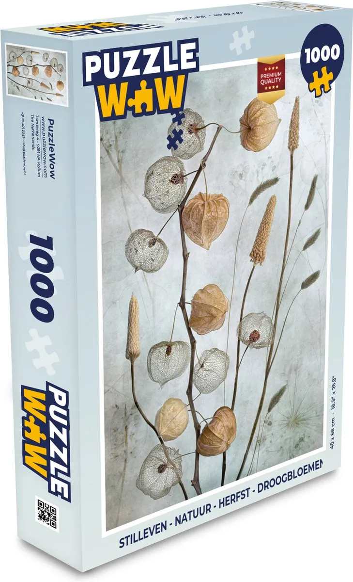 PuzzleWow Stilleven Herfst Droogbloemen Legpuzzel 1000 Stuks