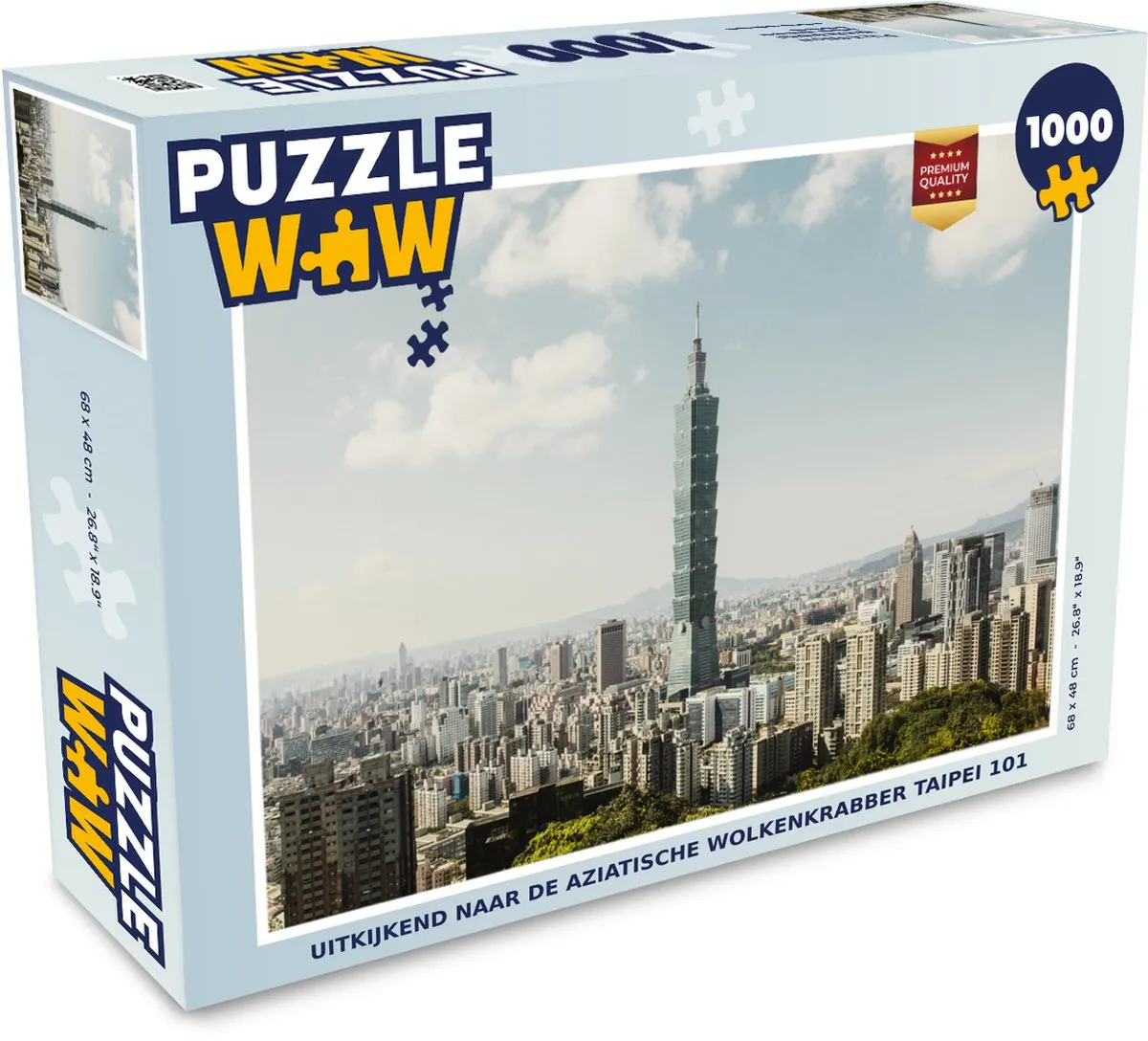PuzzleWow Taipei 101 Legpuzzel 1000 Stuks - Multicolor