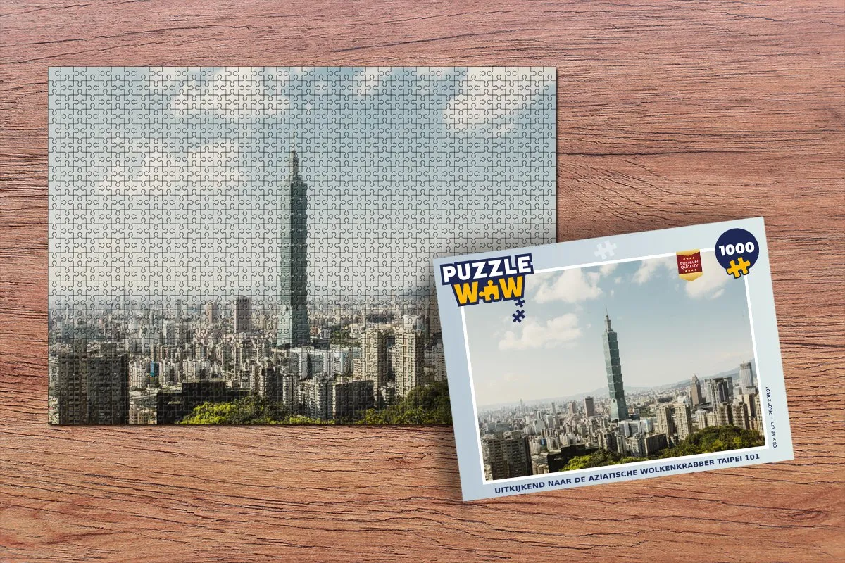 PuzzleWow Taipei 101 Legpuzzel 1000 Stuks - Multicolor