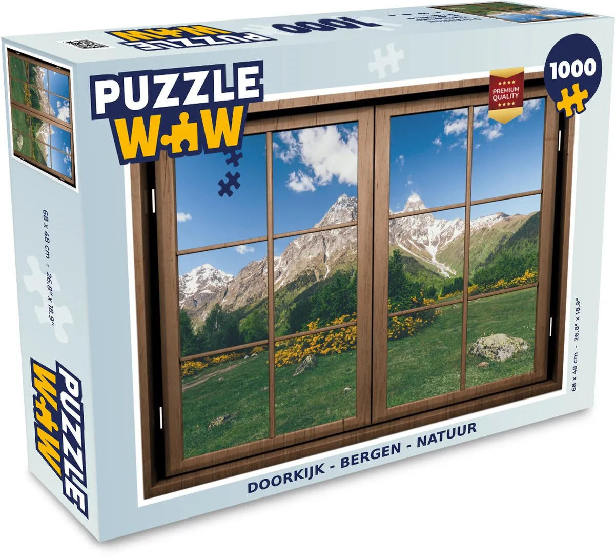PuzzleWow Doorkijk Berg Natuur Legpuzzel 1000 Stuks