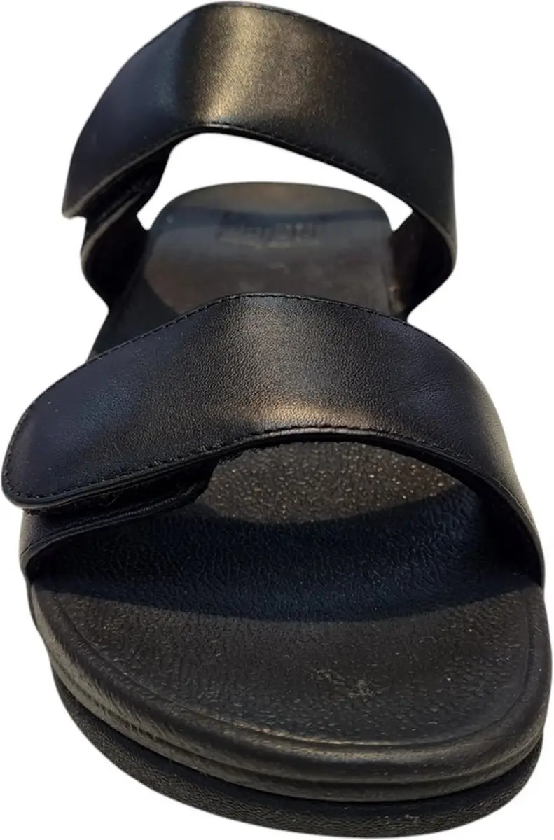 FitFlop Lulu Adjustable Leather Back-Strap Sandalen - Zwart - afbeelding 2 van 6