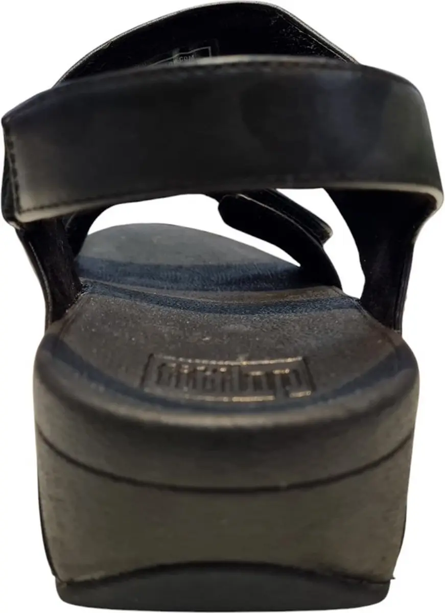 FitFlop Lulu Adjustable Leather Back-Strap Sandalen - Zwart - afbeelding 3 van 6
