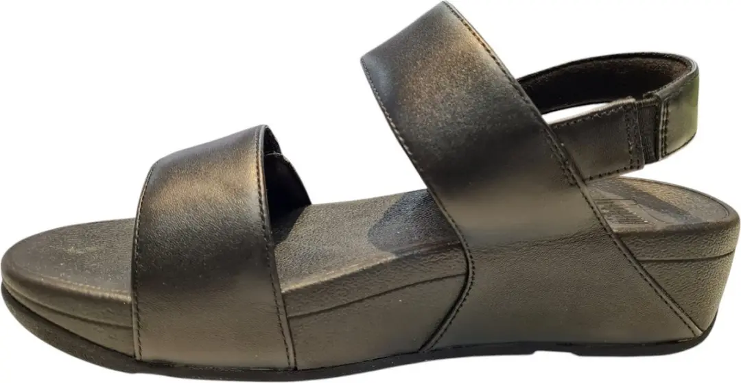 FitFlop Lulu Adjustable Leather Back-Strap Sandalen - Zwart - afbeelding 4 van 6