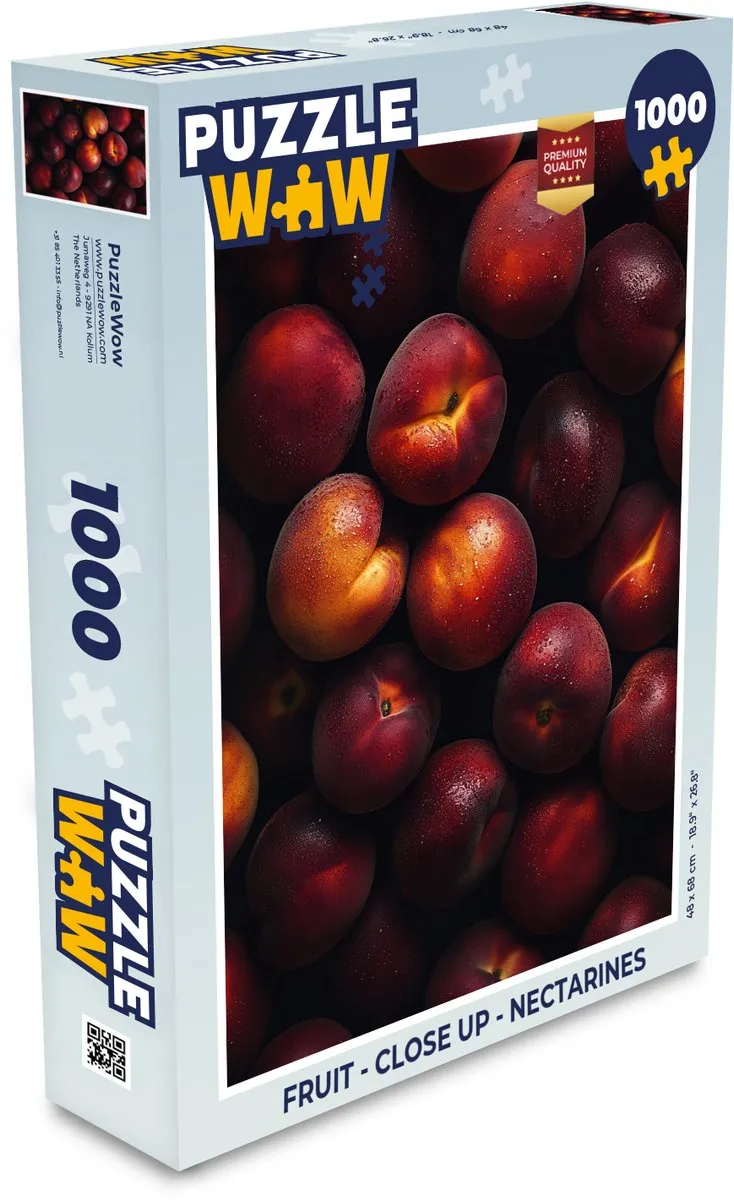 PuzzleWow Fruit Close Up Nectarines Legpuzzel 1000 Stuks