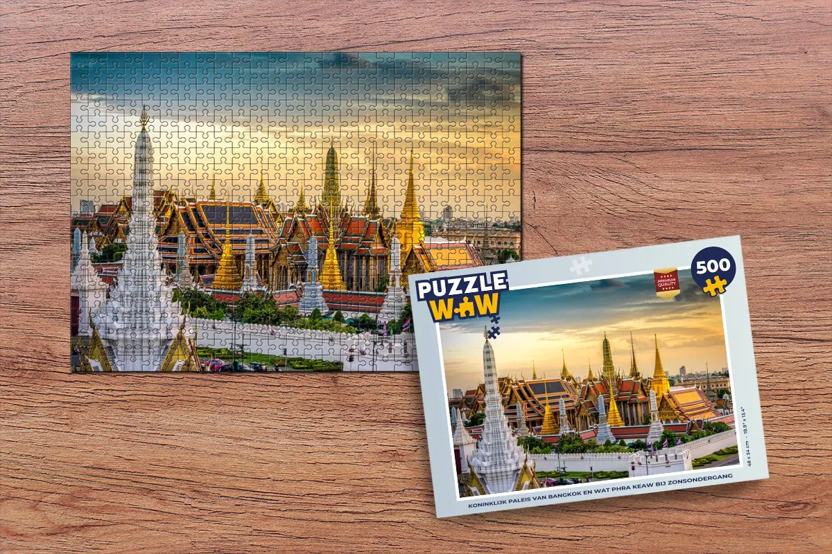 PuzzleWow Bangkok Paleis Legpuzzel 500 Stuks - Multicolor