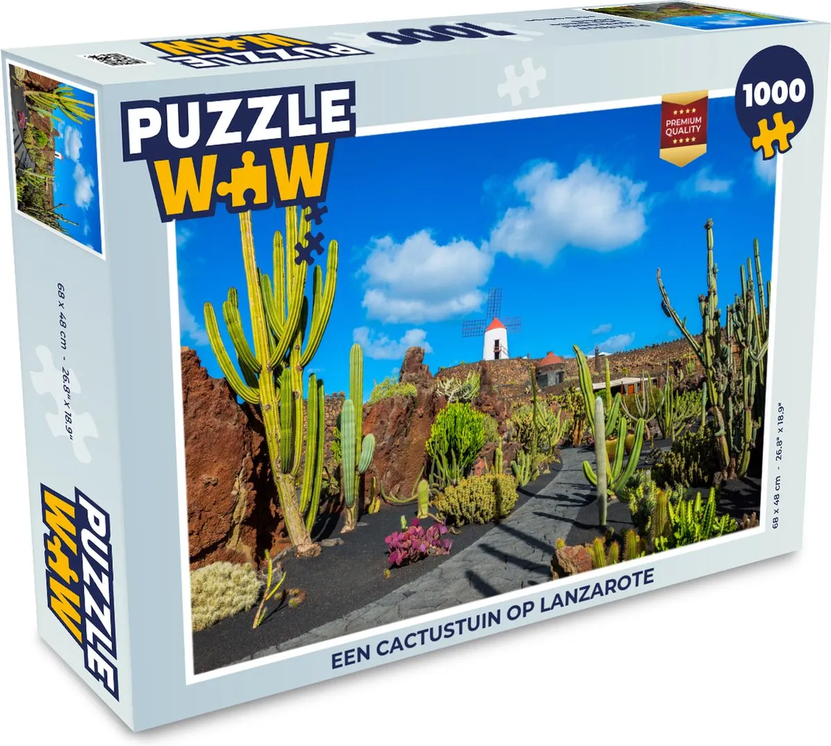 PuzzleWow Cactustuin op Lanzarote Legpuzzel 1000 Stuks