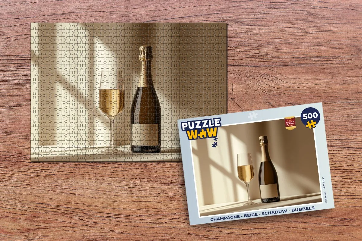 PuzzleWow Legpuzzel 500 Stuks - Champagne