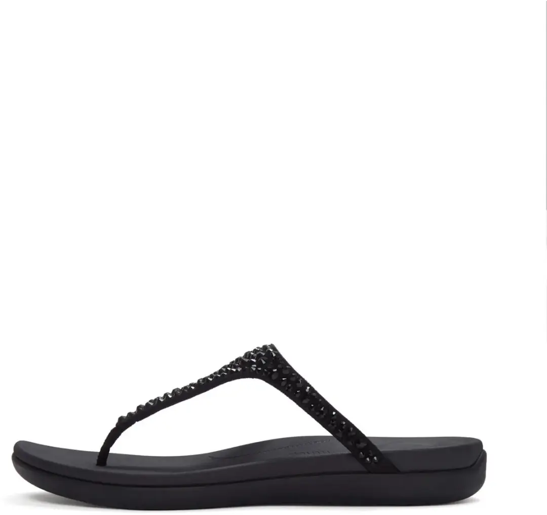 FitFlop Solay Mixed-Crystal Toe-Post Sandals Dames Sandalen - Zwart - afbeelding 4 van 6