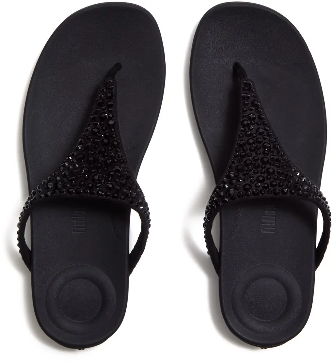 FitFlop Solay Mixed-Crystal Toe-Post Sandals Dames Sandalen - Zwart - afbeelding 5 van 6