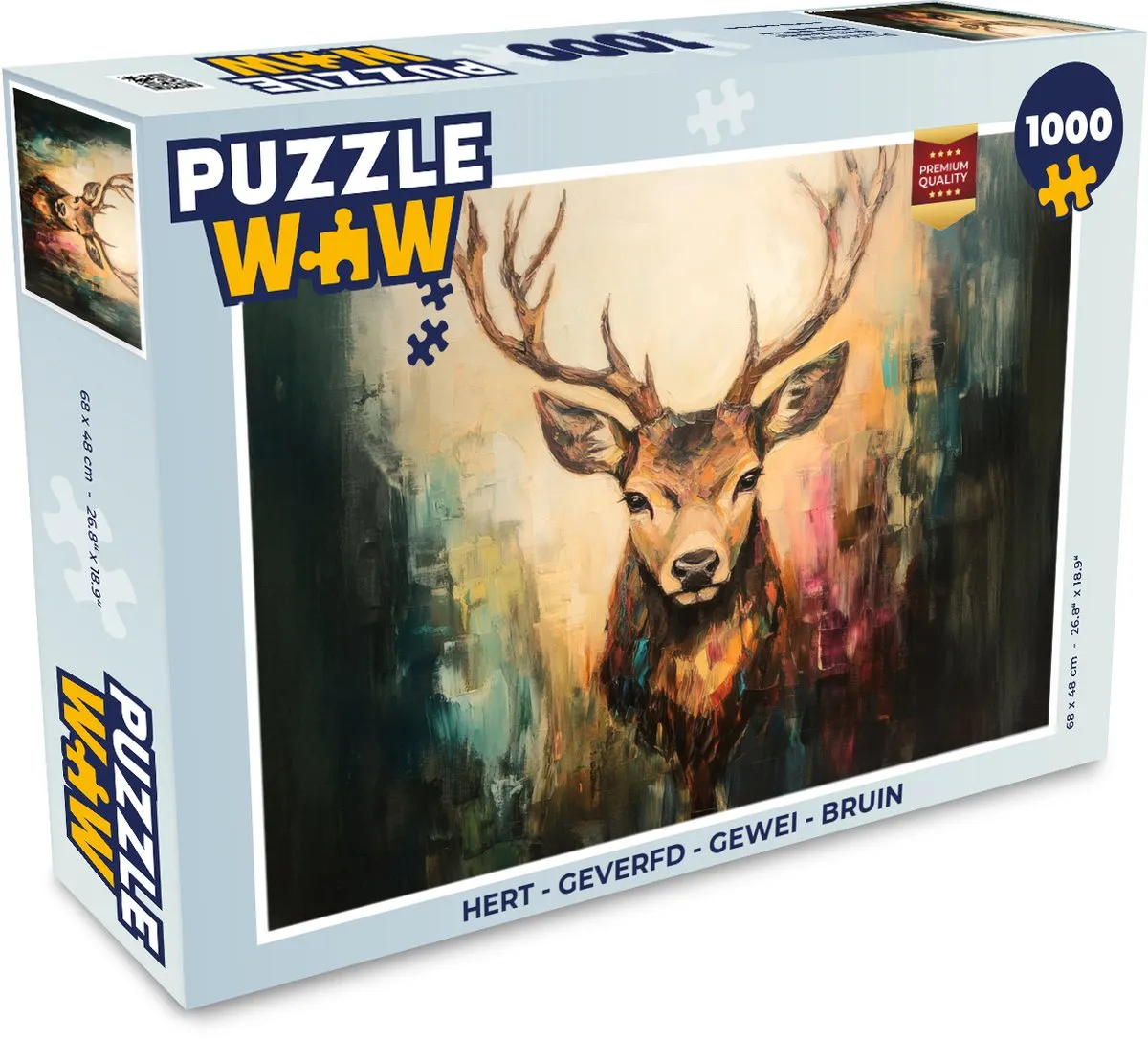 PuzzleWow Hert Gewei Legpuzzel 1000 Stuks