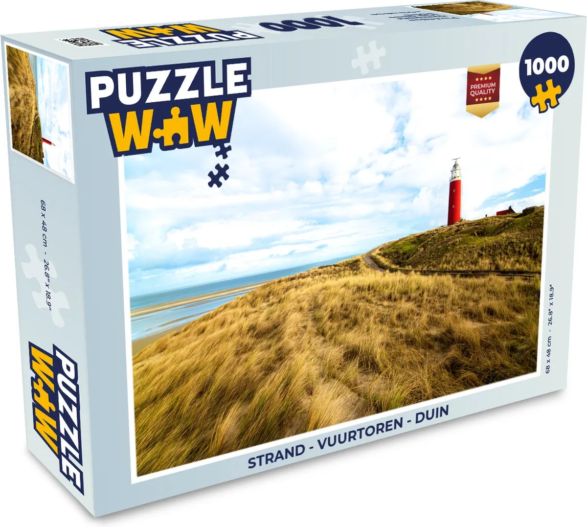 PuzzleWow Strand Vuurtoren Duin Legpuzzel 1000 Stuks