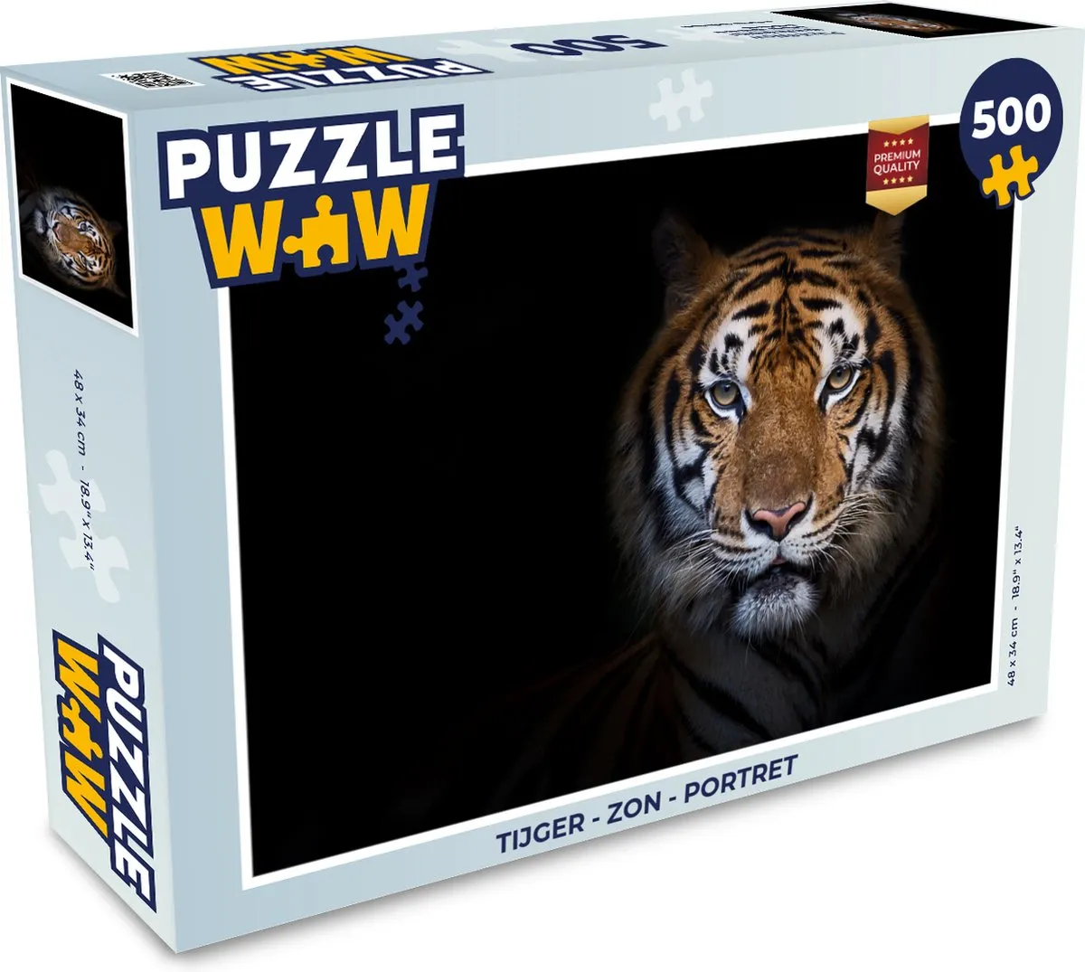 PuzzleWow Tijger Legpuzzel 500 Stuks - Multicolor