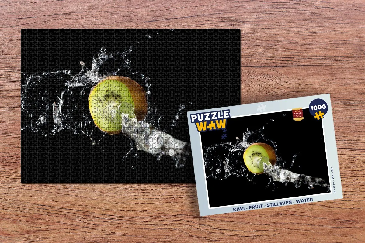 PuzzleWow Legpuzzel Kiwi Fruit Stilleven 1000 Stuks - Multicolor
