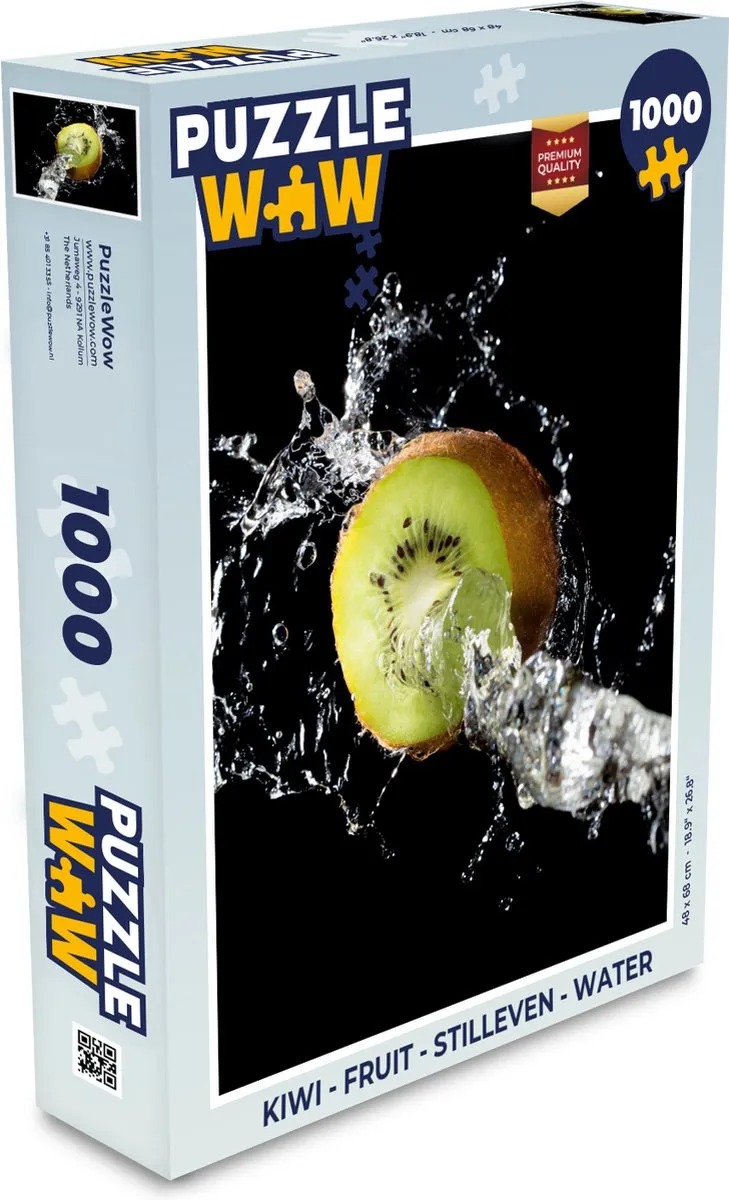 PuzzleWow Legpuzzel Kiwi Fruit Stilleven 1000 Stuks - Multicolor
