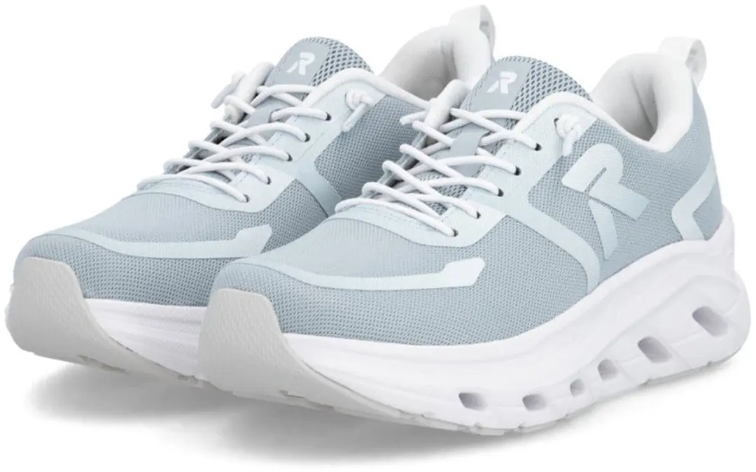 Rieker Dames Sneaker Low W3504-13 Blauw Schoenen