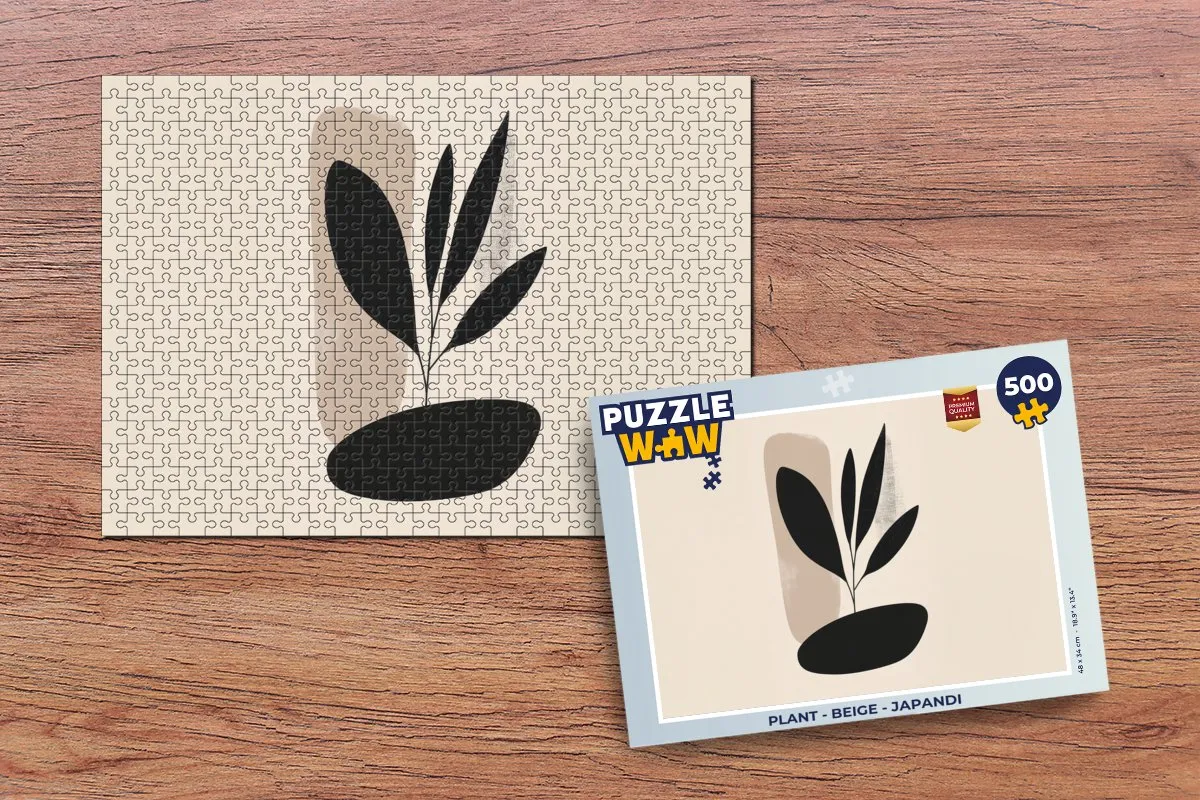 PuzzleWow Japandi Legpuzzel 500 Stuks - Beige