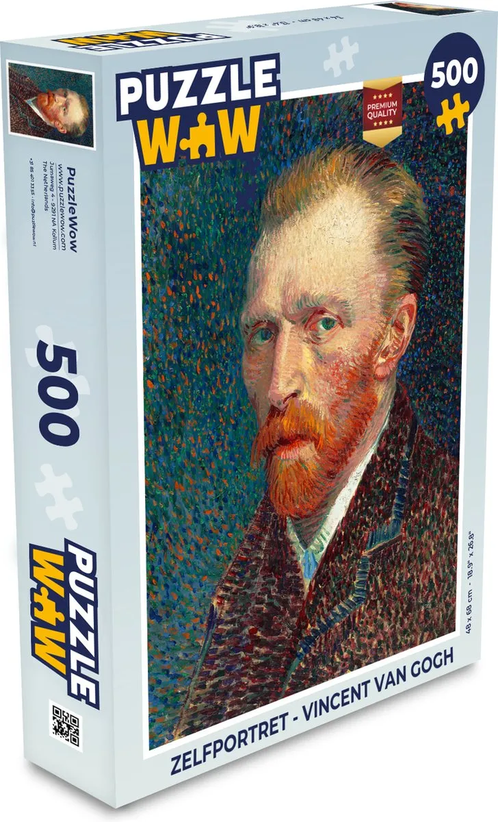 PuzzleWow Vincent van Gogh Zelfportret Legpuzzel 500 Stuks - Multicolor