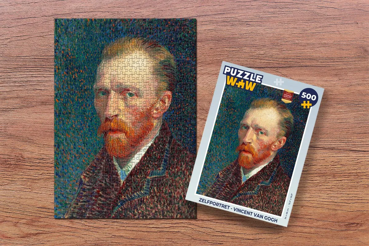 PuzzleWow Vincent van Gogh Zelfportret Legpuzzel 500 Stuks - Multicolor