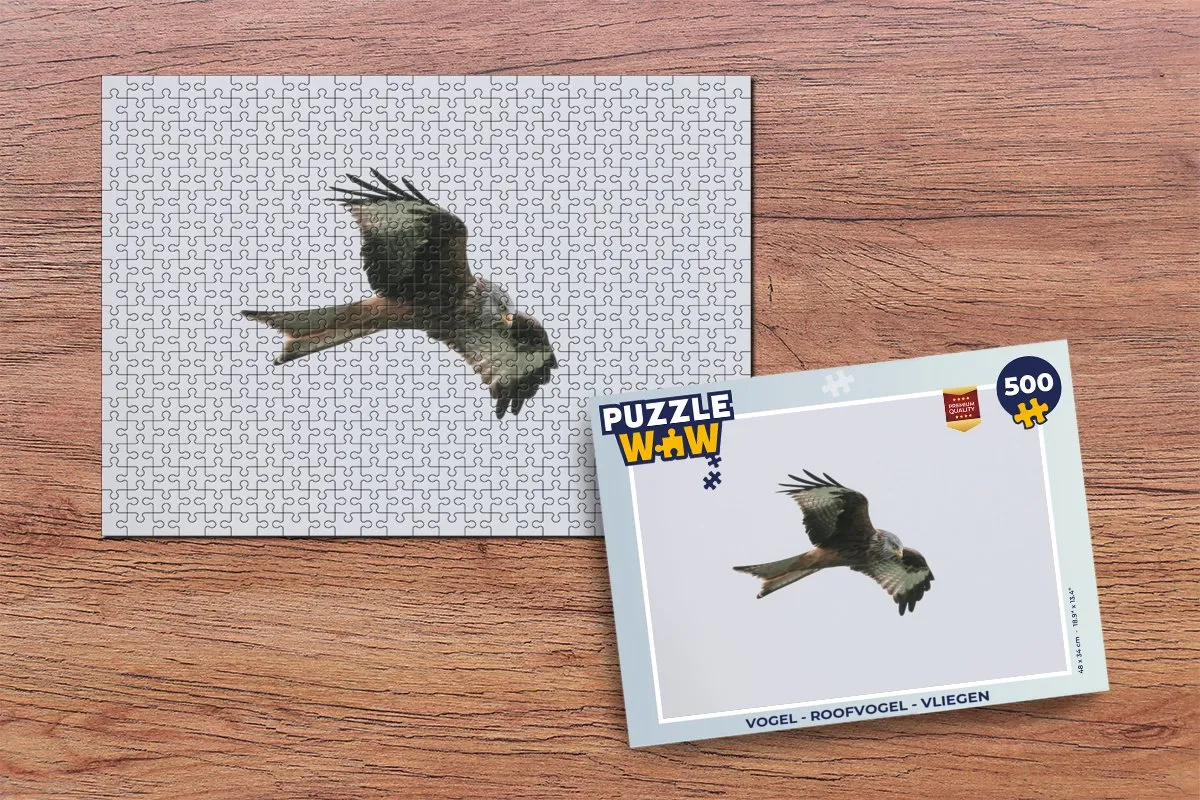 PuzzleWow Vogel Roofvogel Legpuzzel 500 Stuks - Multicolor