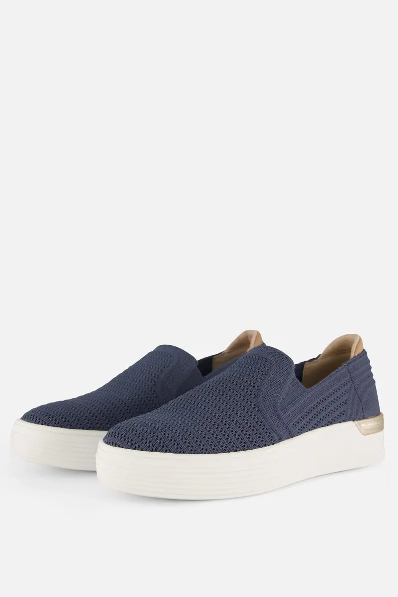 S.Oliver Instappers blauw Textiel