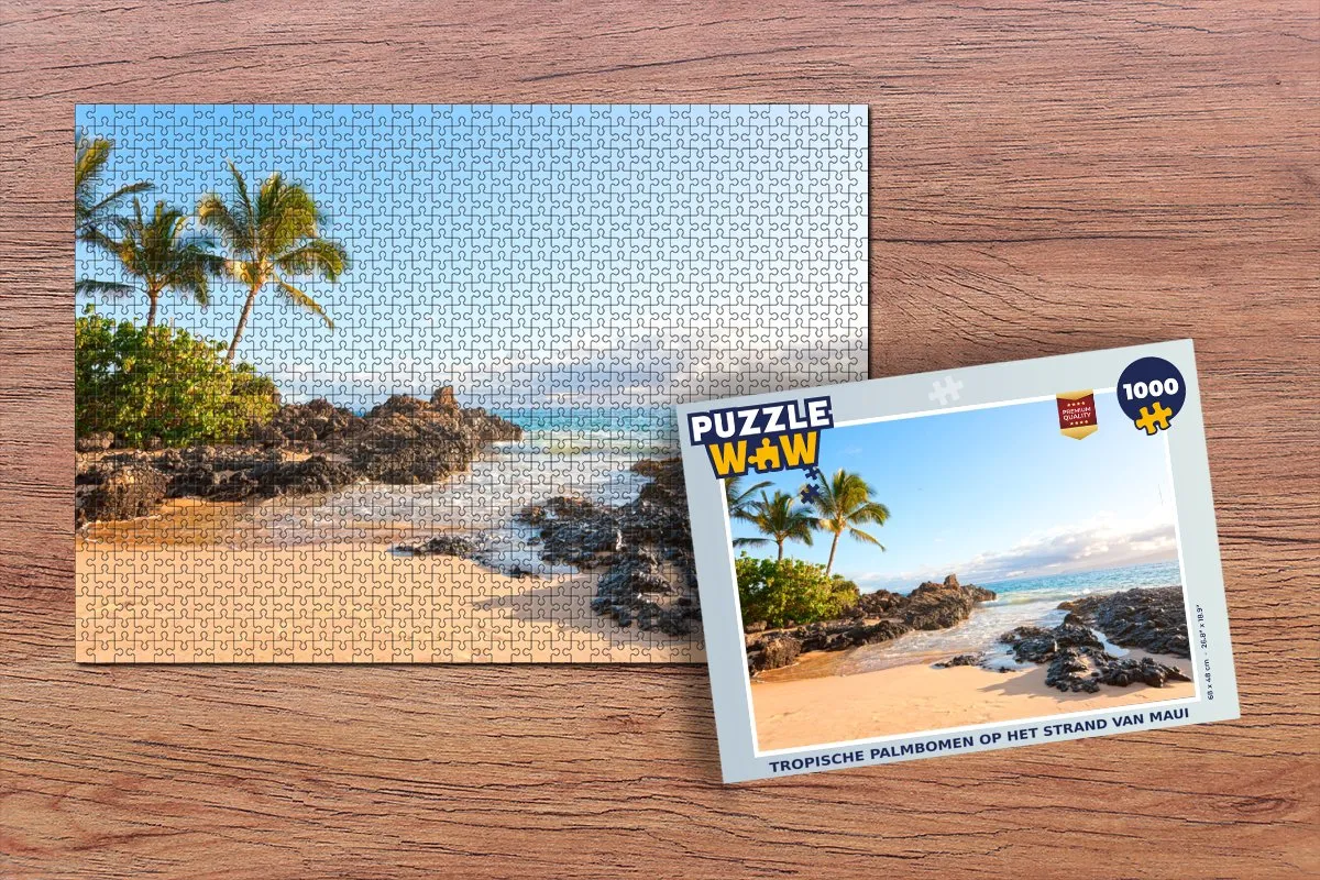 PuzzleWow Tropische Palmbomen Maui Legpuzzel 1000 Stuks - Multicolor