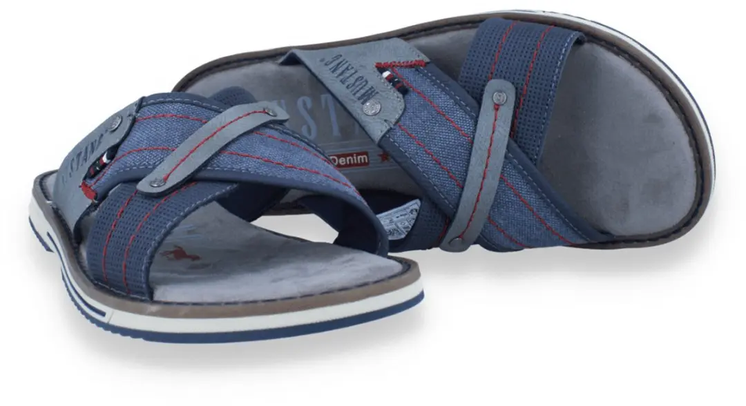 Mustang heren muiltjes blauw