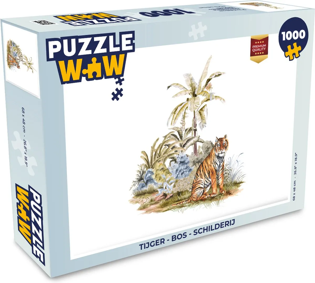 PuzzleWow Tijger Bos Legpuzzel 1000 Stuks