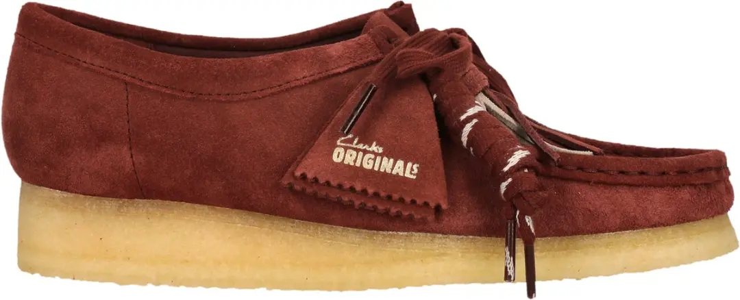 CLARKS Schnürschuhe Wallabee. Deep Red Sde