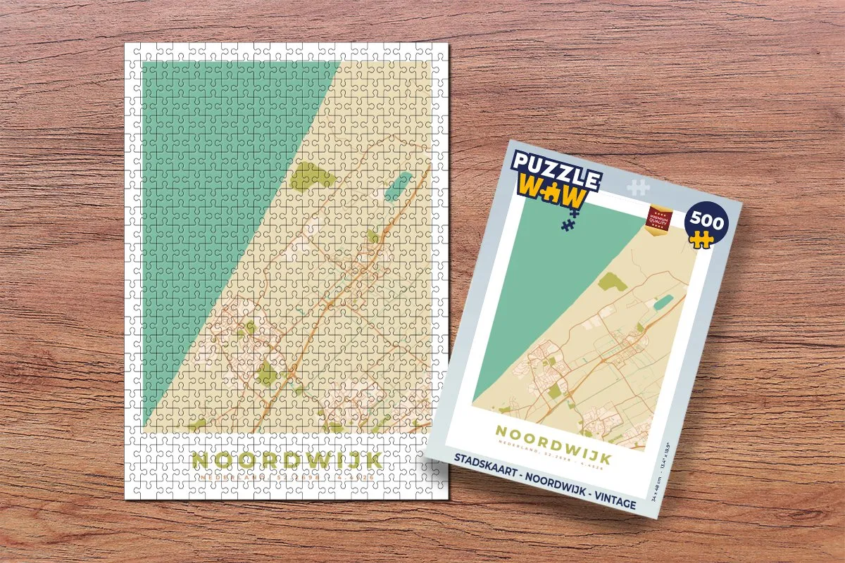 PuzzleWow Noordwijk Vintage Legpuzzel 500 Stuks - Multicolor