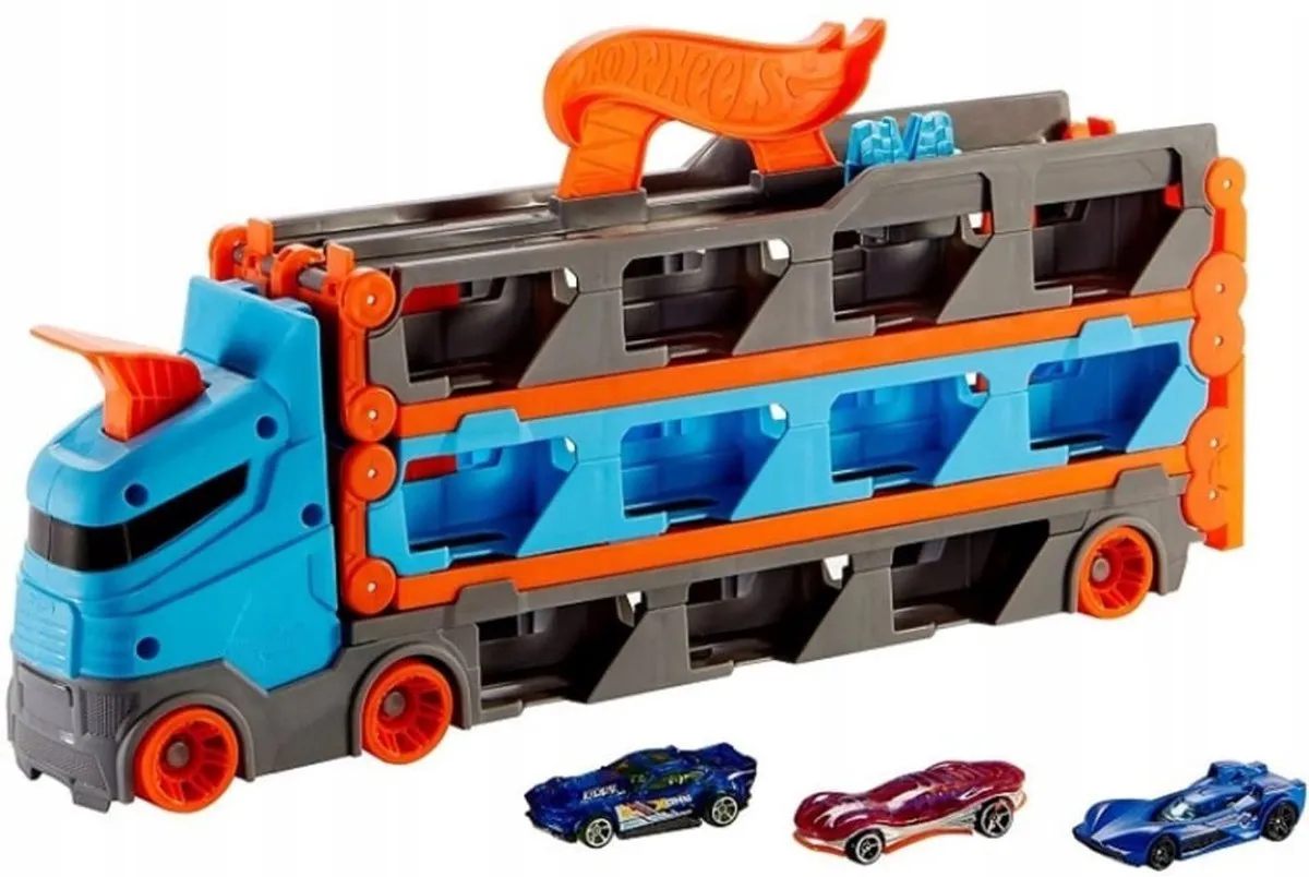 Hot Wheels Transporter 2-in-1 GHR47 Racebaan - 20+ Auto's - Multi