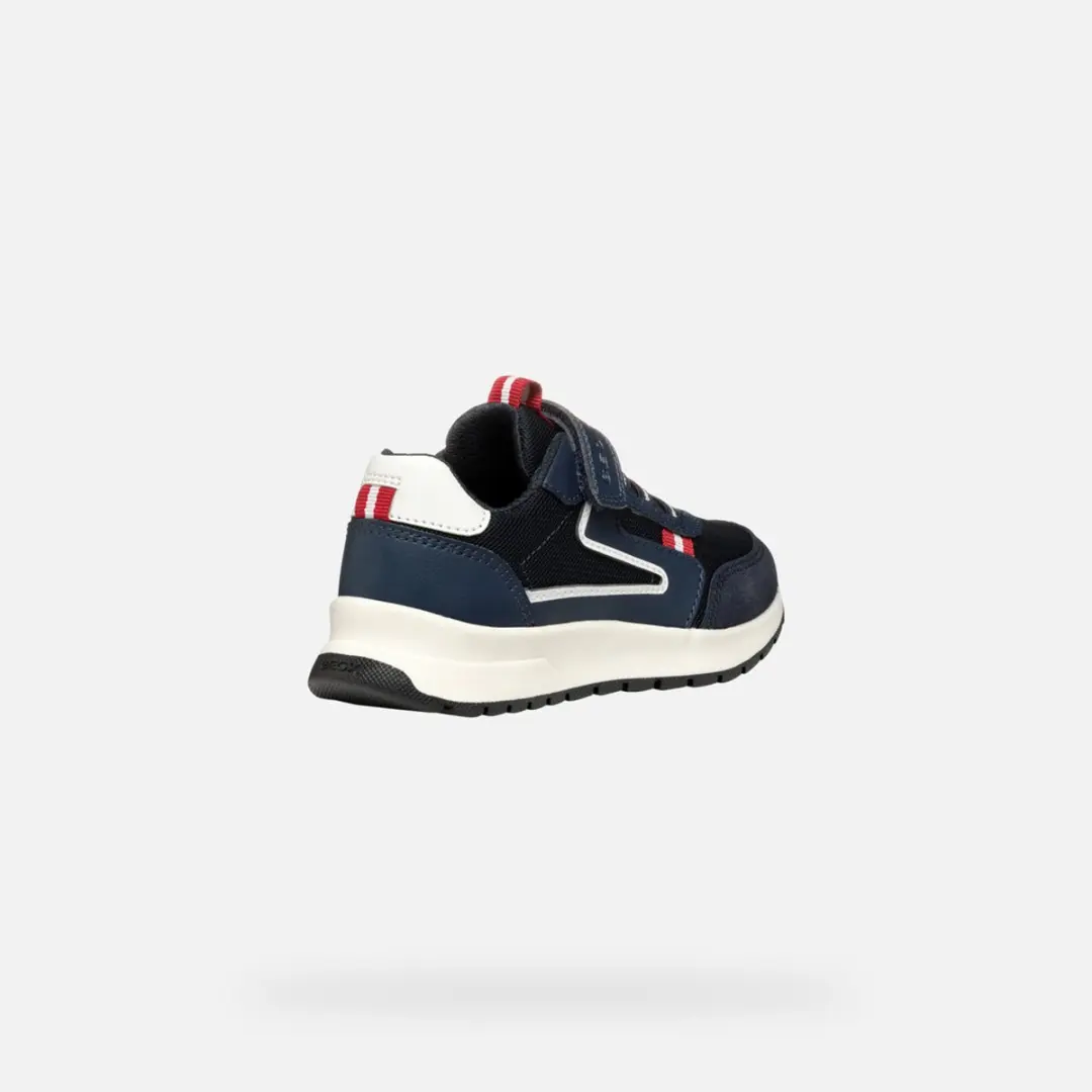 Geox Briezee Jongens Sneakers 34 - Marineblauw/Donkerrood