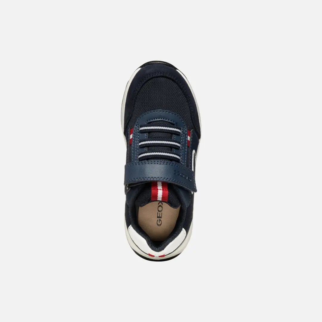 Geox Briezee Jongens Sneakers 34 - Marineblauw/Donkerrood