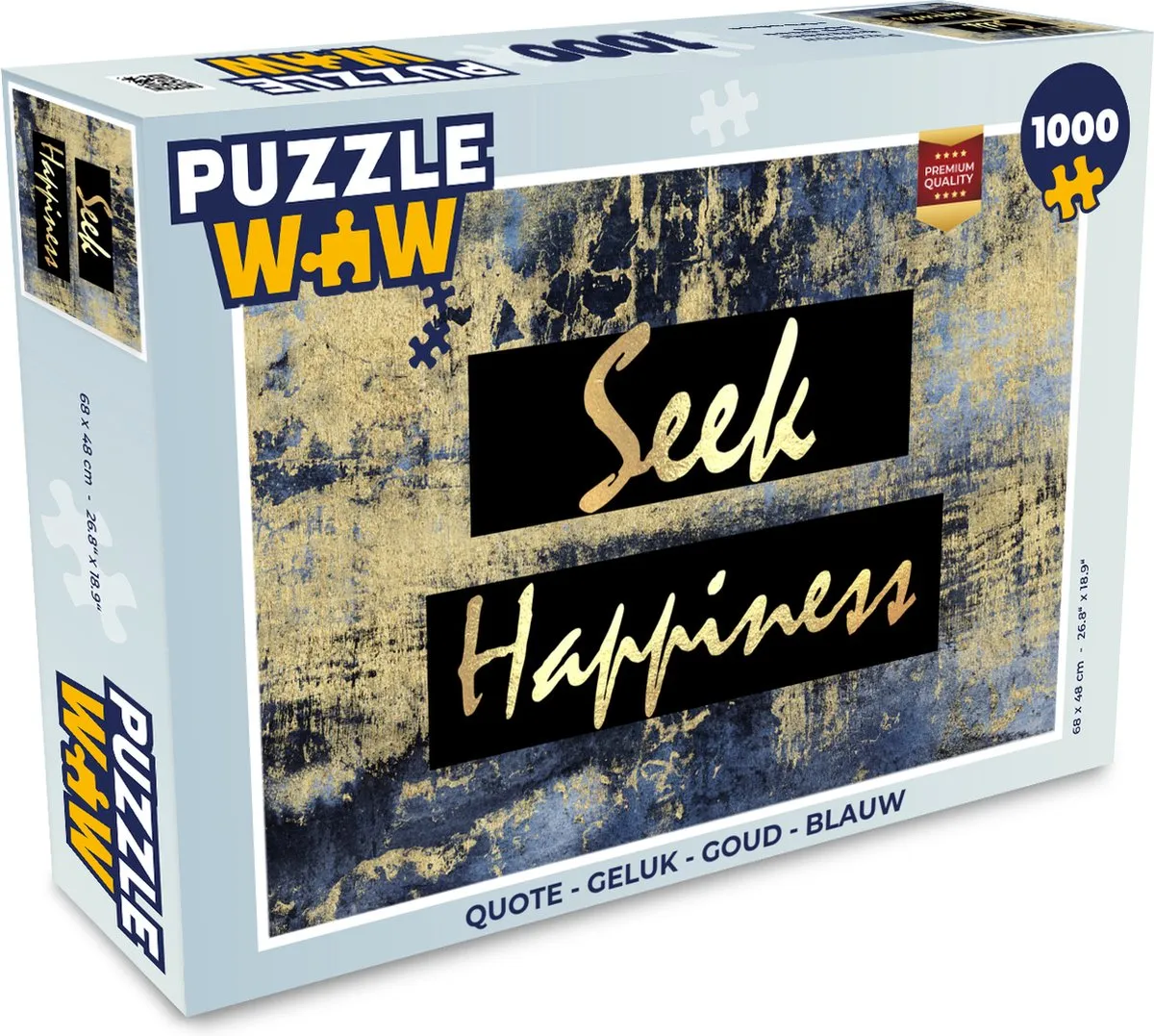 PuzzleWow Quote Geluk Puzzel 1000 Stuks
