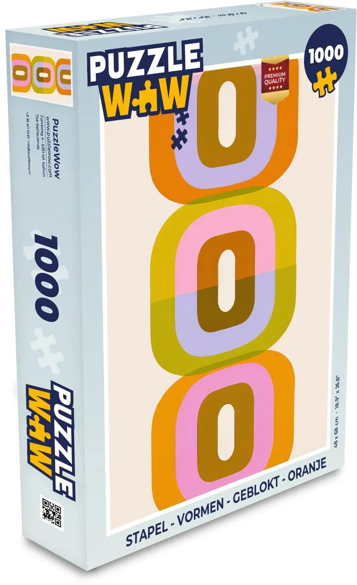 PuzzleWow Stapel Vormen Legpuzzel 1000 Stuks