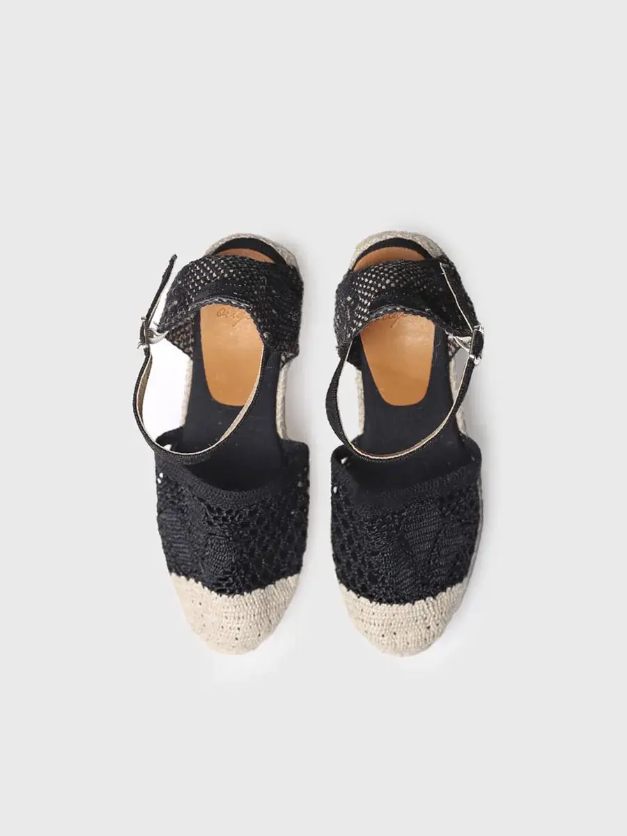 Espadrilles met hoge sleehak