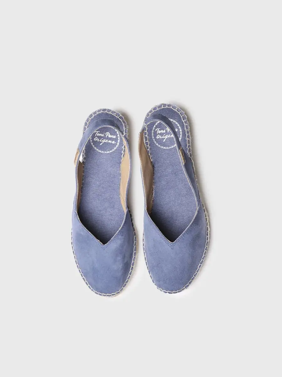 Suède espadrilles met sleehak voor dames