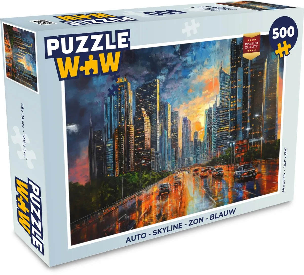 PuzzleWow Skyline Legpuzzel 500 Stuks