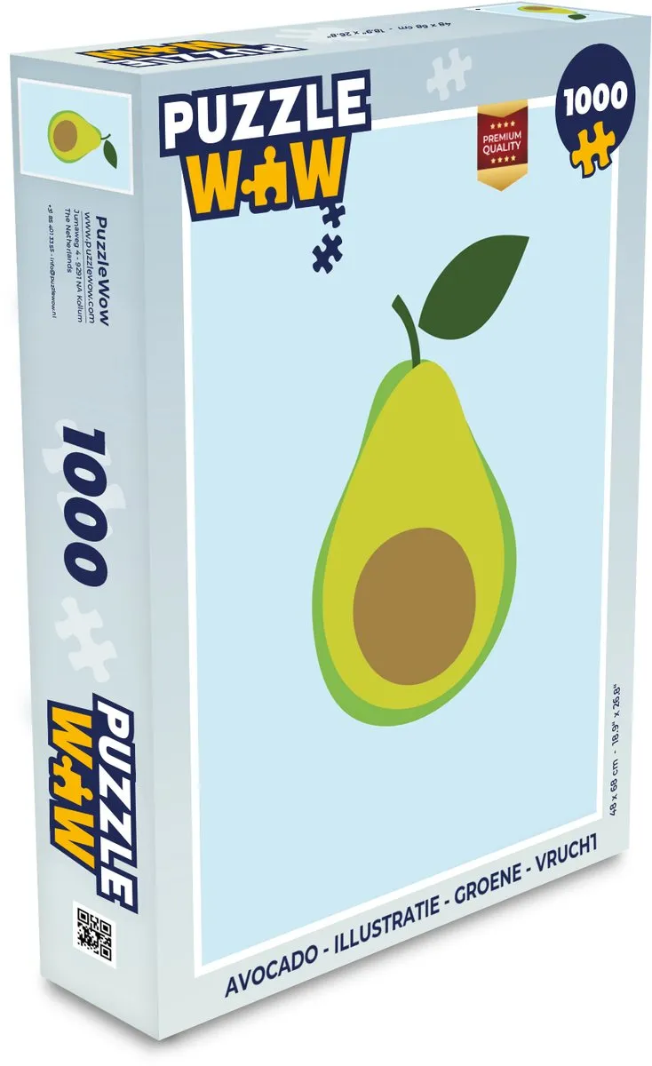 PuzzleWow Avocado Legpuzzel 1000 Stuks