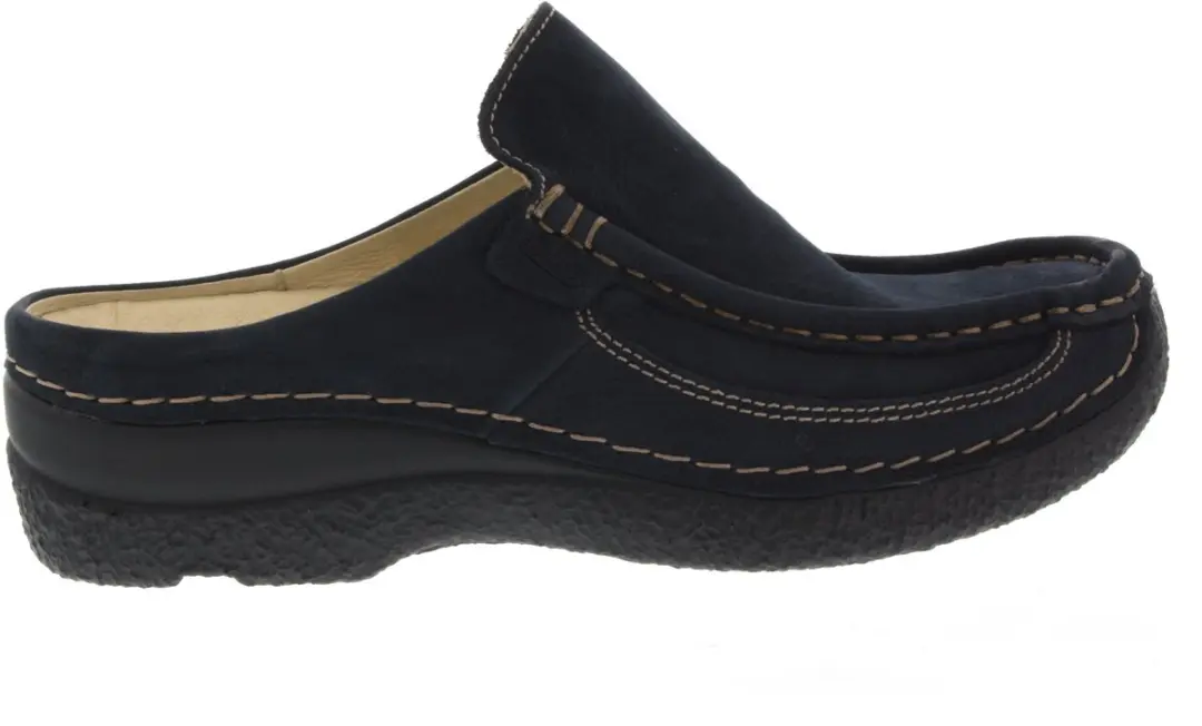 Dames Slippers Wolky 0620211 Roll Slide Blue Donkerblauw