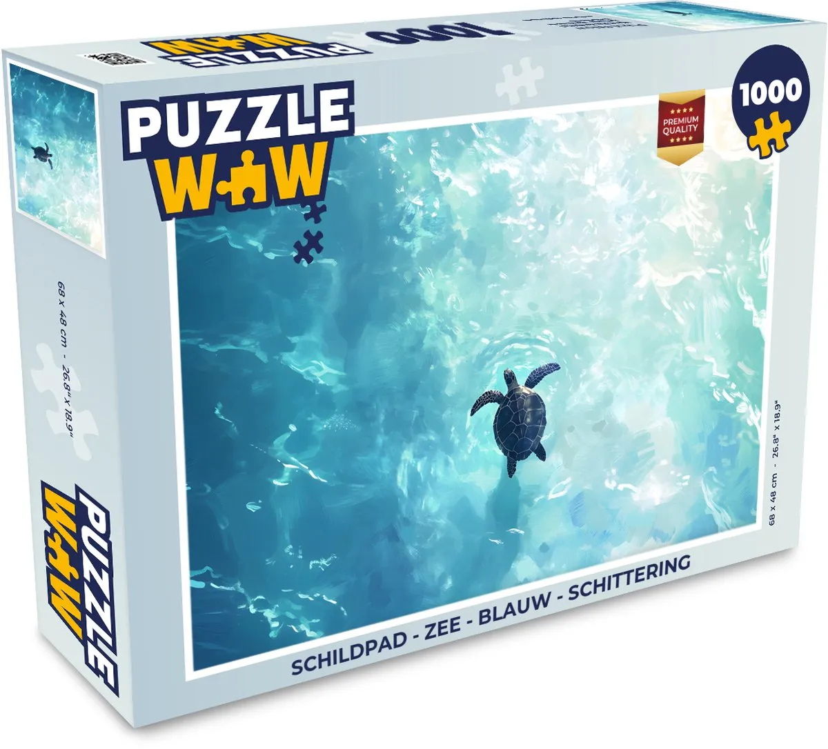 PuzzleWow Schildpad Zee Legpuzzel 1000 Stuks