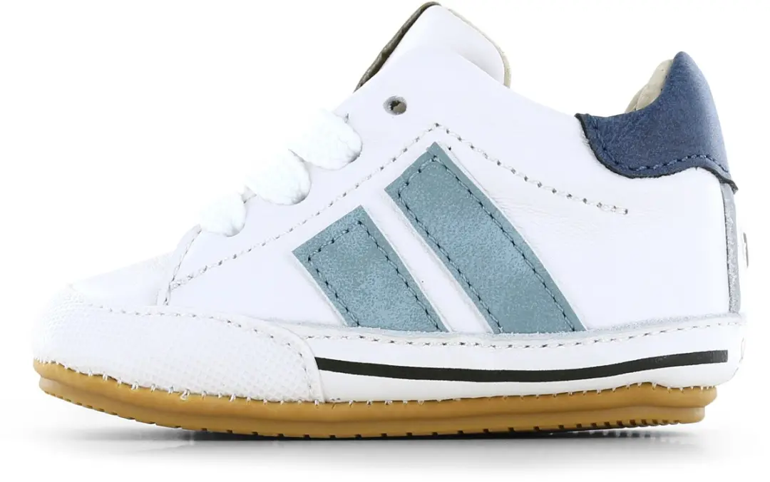 Shoesme Wit-Blauw BABY-PROOF® Schoentje