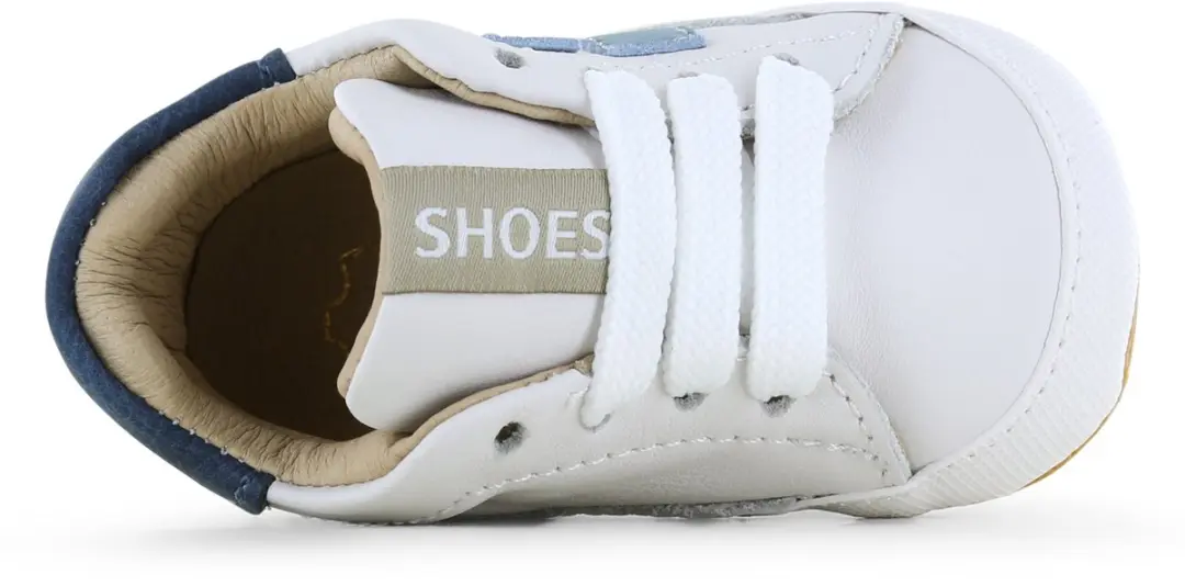 Shoesme BABY-PROOF Sneakers Kinderen - Wit-Blauw - Leer - Maat 19 - afbeelding 3 van 6