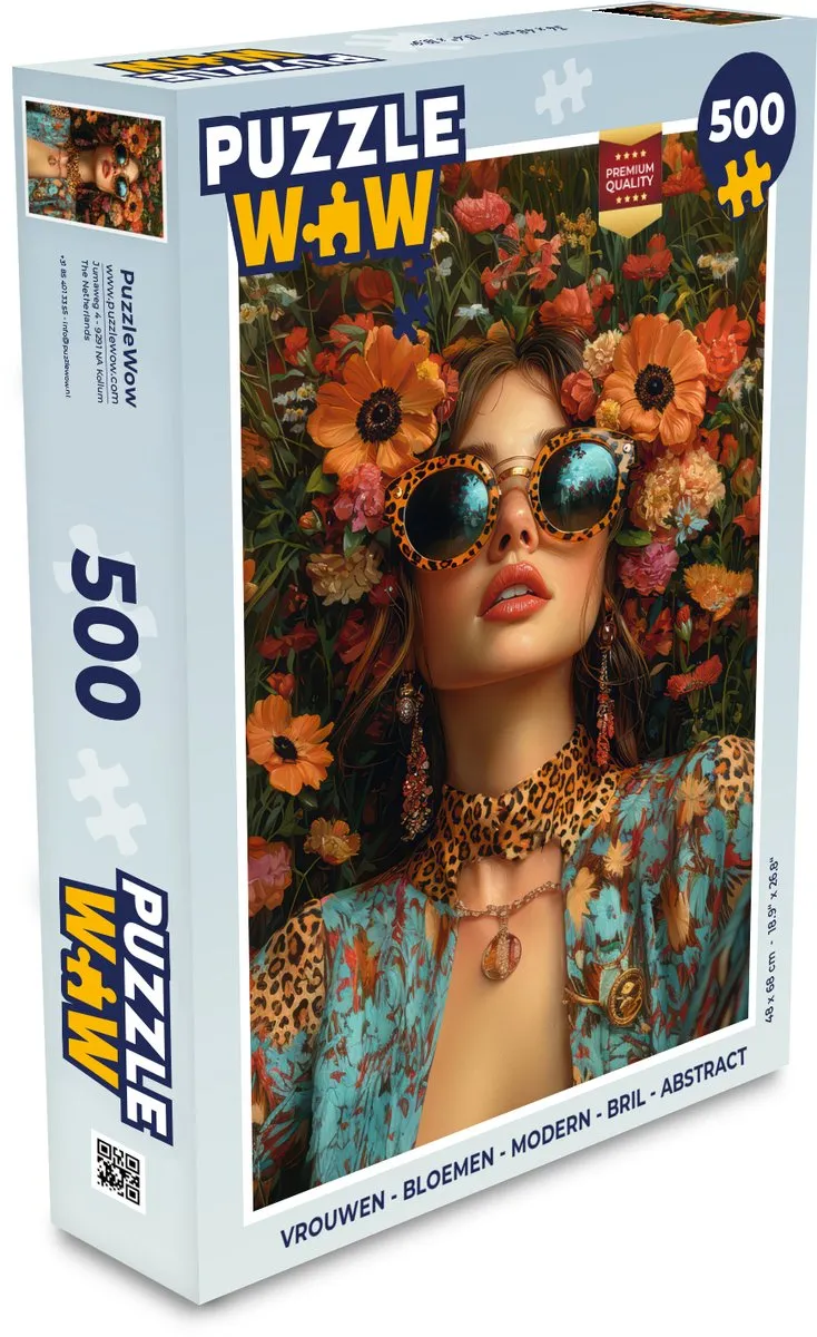 PuzzleWow Vrouwen Bloemen Abstract Legpuzzel 500 Stuks