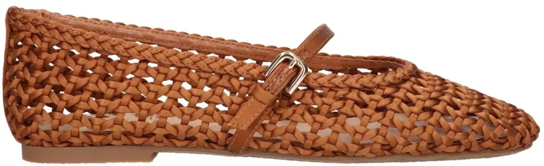 La Strada Ballerina Cognac Satijn