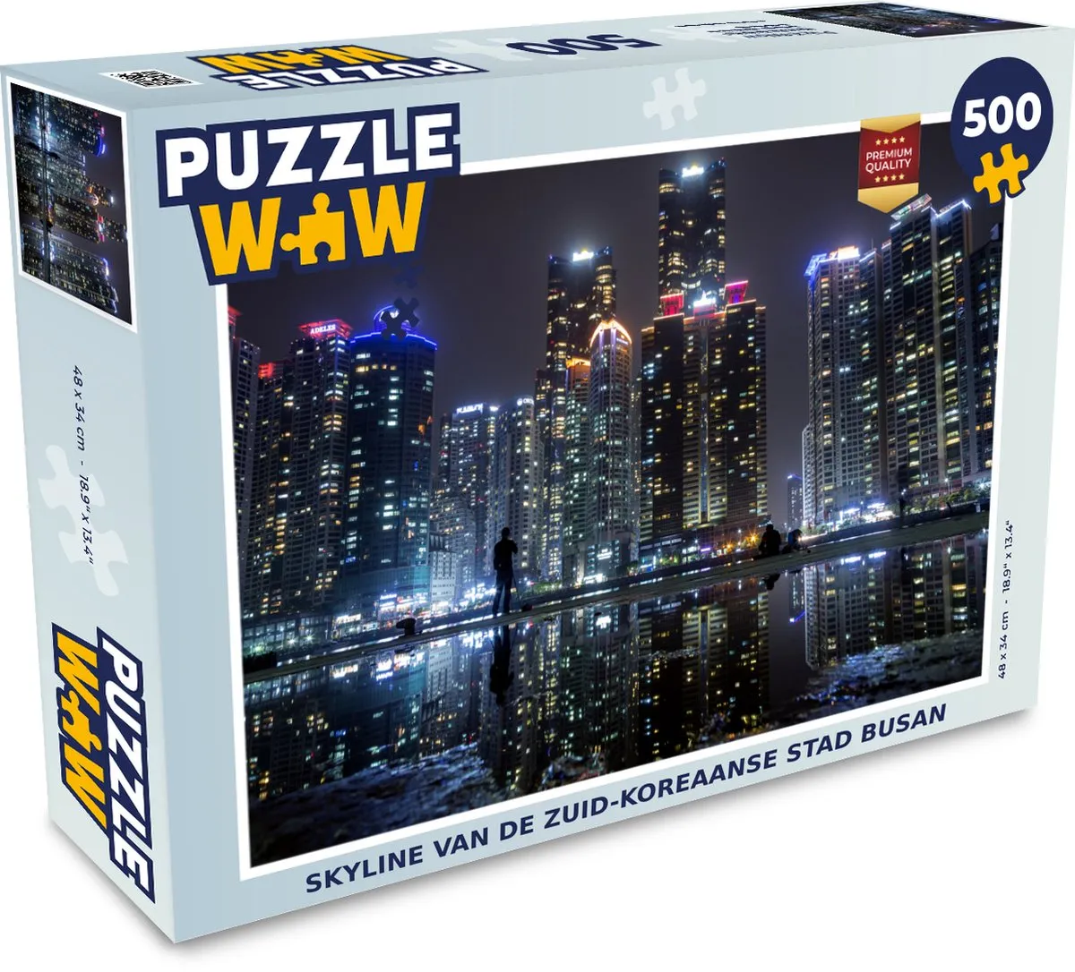 PuzzleWow Skyline Busan Legpuzzel 500 Stuks