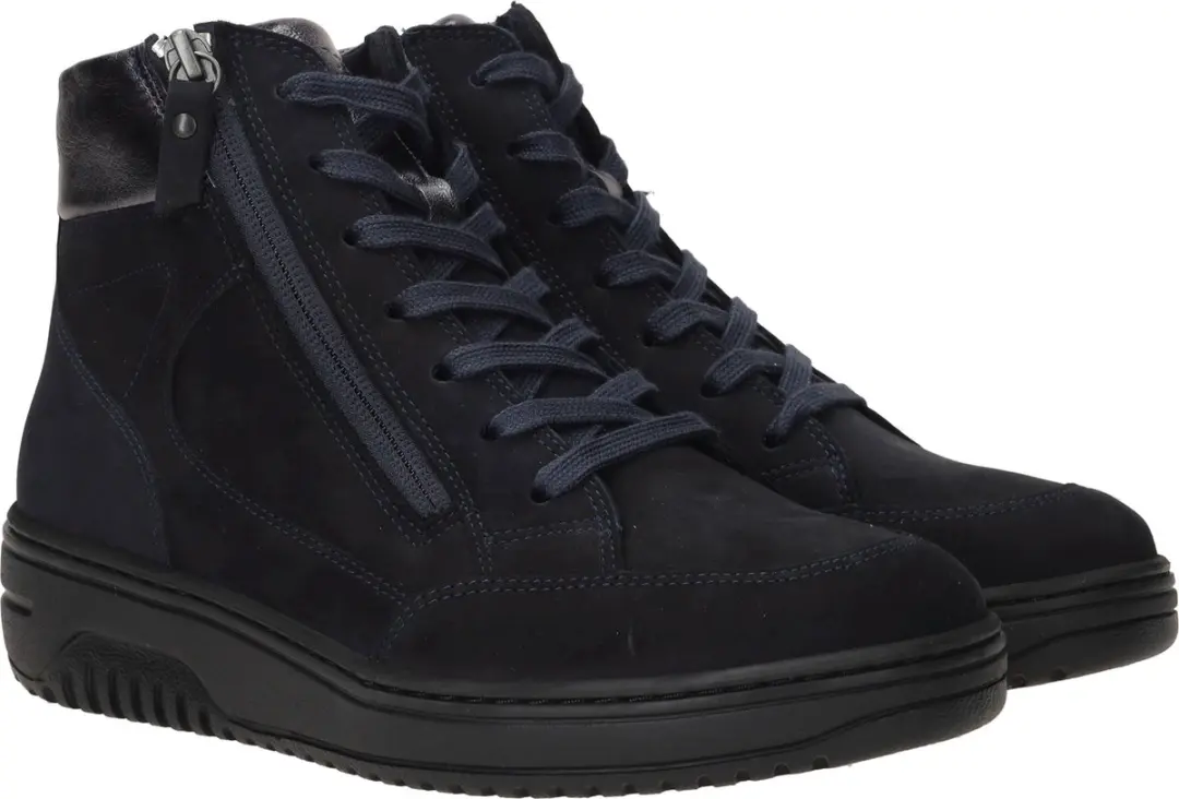 Hartjes - 172.1707/21 - Hoge sneakersVeterlaarzenDames veterschoenenDames sneakersHalf-hoge schoenen - Kleur: Blauw - Maat: 42 - afbeelding 4 van 6