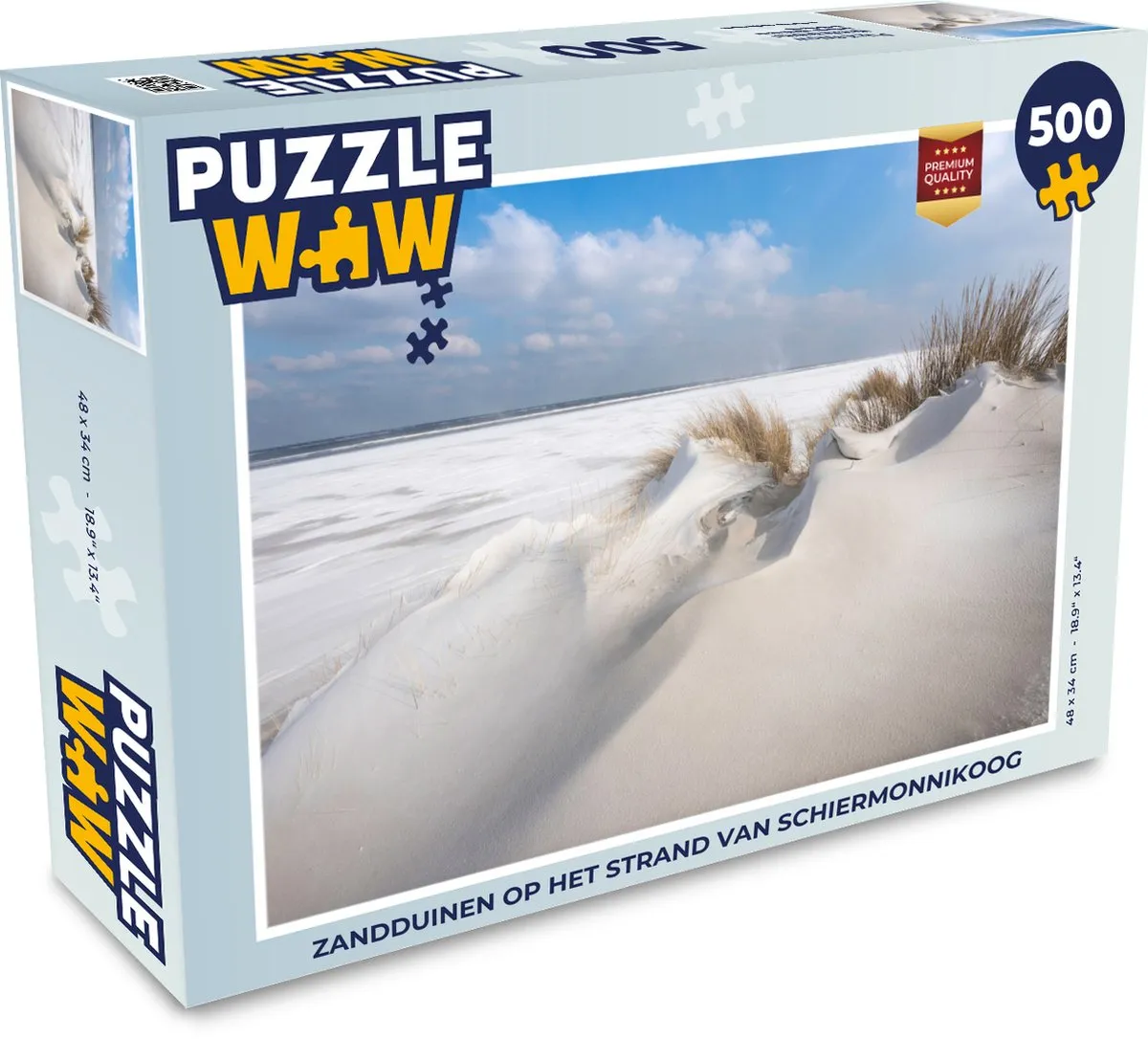 PuzzleWow Legpuzzel Zandduinen Schiermonnikoog 500 Stuks - Multicolor