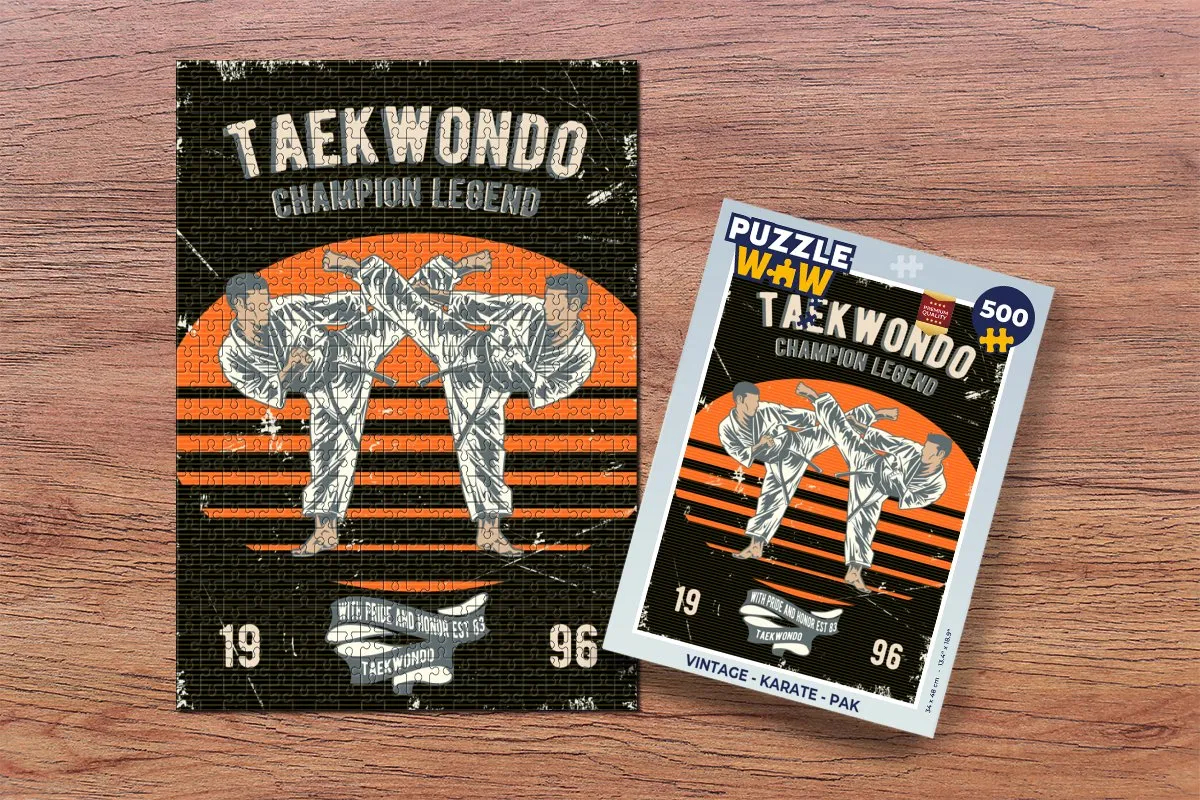 PuzzleWow Vintage Karate Legpuzzel 500 Stuks - Multicolor