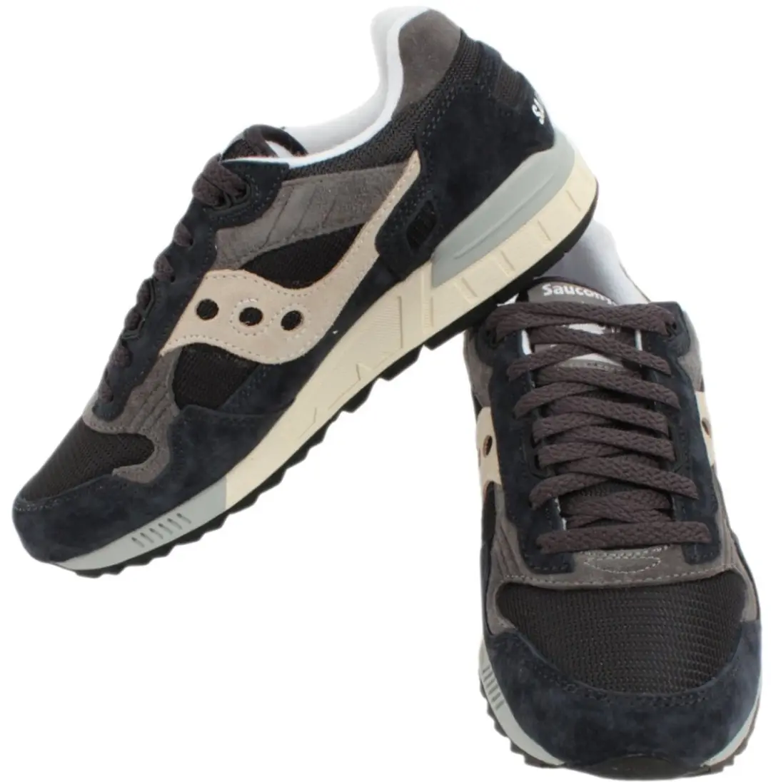 Saucony Shadow 5000 Sneakers Heren 43 - Zwart/Dark Grey/Beige