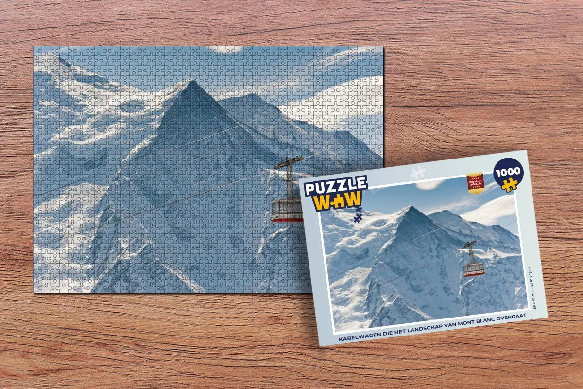 PuzzleWow Mont Blanc Legpuzzel 1000 Stuks - Multicolor